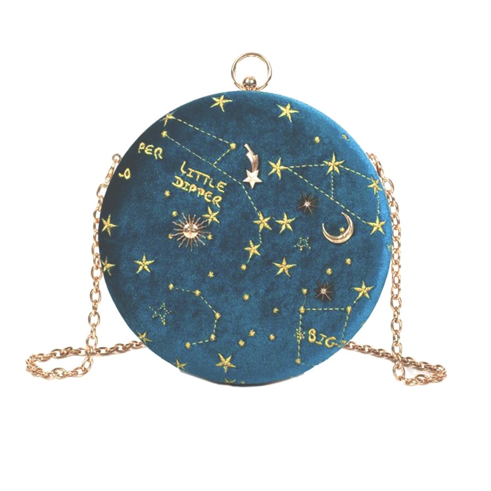 ✨NEW✨ Constellation Zodiac Circular Velvet Bag